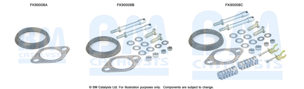 Set montare, catalizator FK90008 BM CATALYSTS