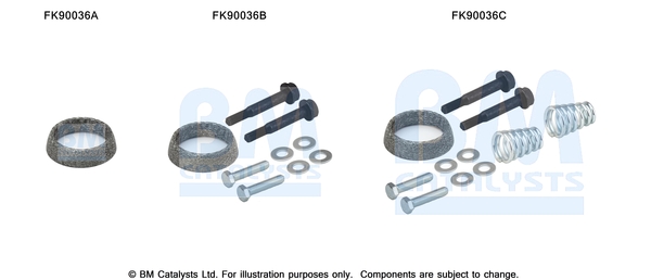 Set montare, catalizator FK90036 BM CATALYSTS