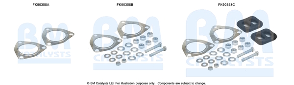 Set montare, catalizator FK90358 BM CATALYSTS