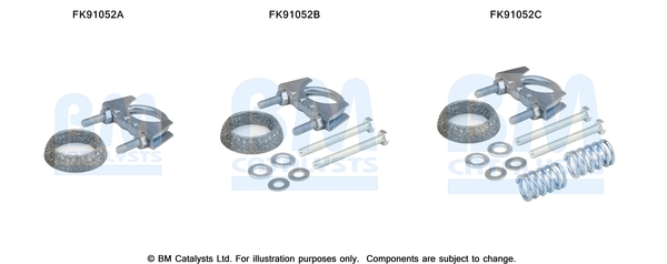 Set montare, catalizator FK91052 BM CATALYSTS