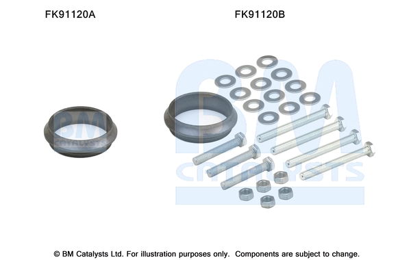 Set montare, catalizator FK91120 BM CATALYSTS