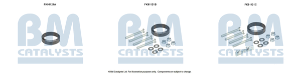 Set montare, catalizator FK91121 BM CATALYSTS