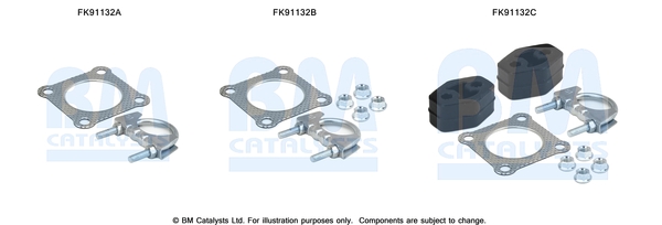 Set montare, catalizator FK91132 BM CATALYSTS