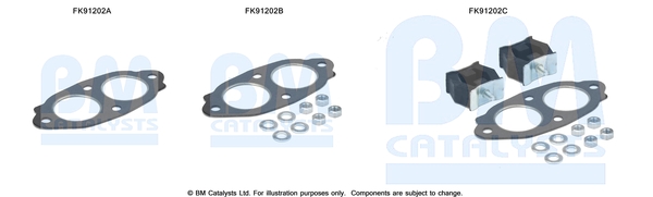 Set montare, catalizator FK91202 BM CATALYSTS