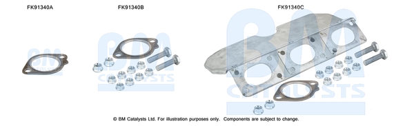 Set montare, catalizator FK91340 BM CATALYSTS