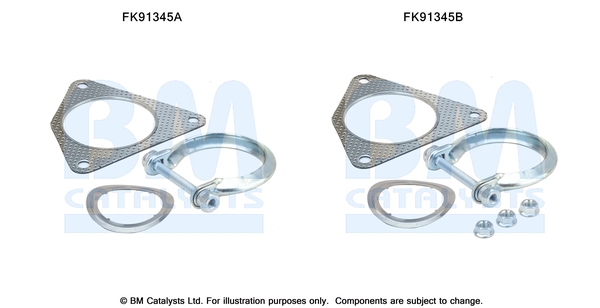 Set montare, catalizator FK91345 BM CATALYSTS