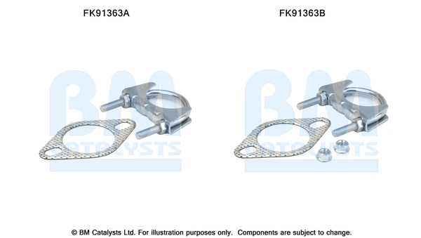 Set montare, catalizator FK91363 BM CATALYSTS