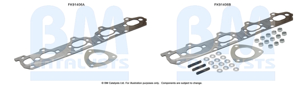 Set montare, catalizator FK91406 BM CATALYSTS