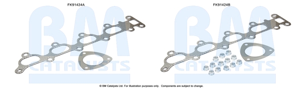 Set montare, catalizator FK91424 BM CATALYSTS
