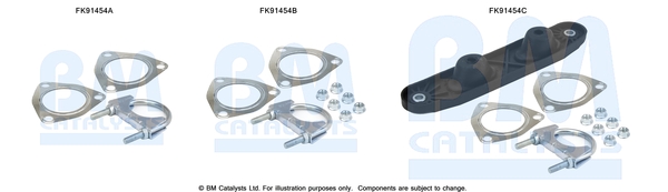 Set montare, catalizator FK91454 BM CATALYSTS