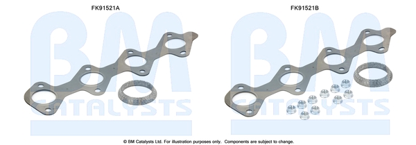 Set montare, catalizator FK91521 BM CATALYSTS