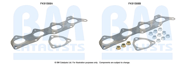 Set montare, catalizator FK91588 BM CATALYSTS