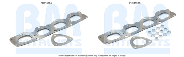 Set montare, catalizator FK91598 BM CATALYSTS