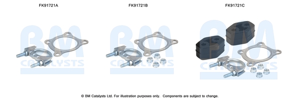 Set montare, catalizator FK91721 BM CATALYSTS