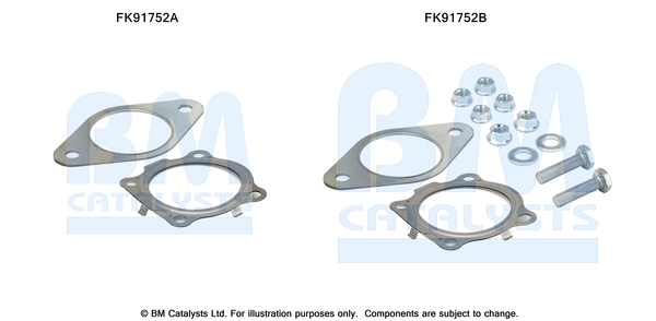 Set montare, catalizator FK91752 BM CATALYSTS