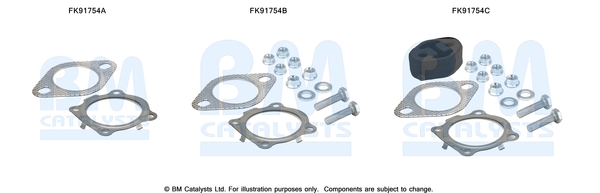 Set montare, catalizator FK91754 BM CATALYSTS