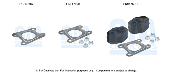 Set montare, catalizator FK91760 BM CATALYSTS