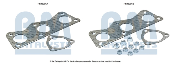 Set montare, catalizator FK92206 BM CATALYSTS