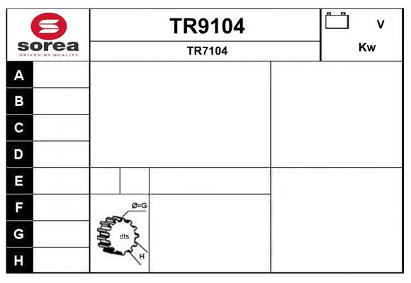 Starter TR9104 SNRA