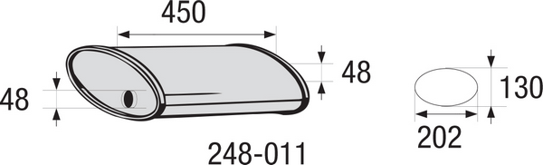 Toba esapamet intermediara, universal 248-011 BOSAL