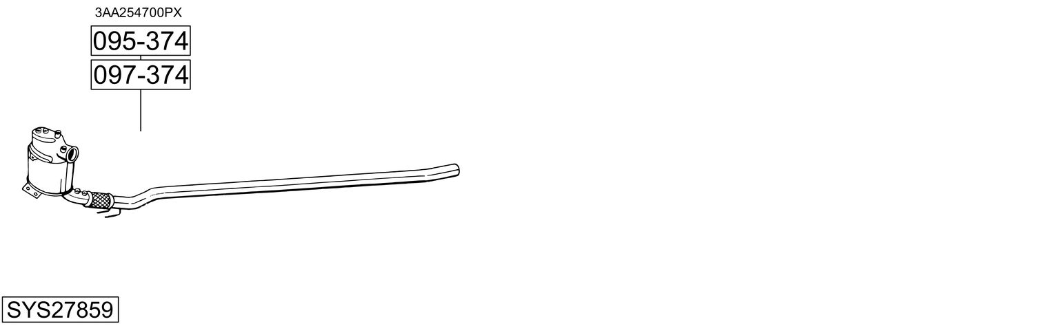 Sistem de esapament SYS27859 BOSAL