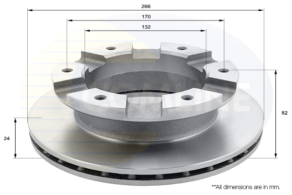 Disc frana ADC0386V COMLINE