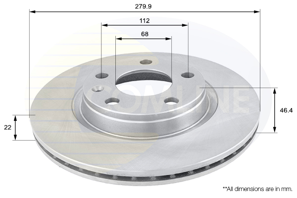 Disc frana ADC1412V COMLINE