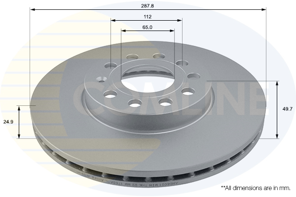 Disc frana ADC1455V COMLINE
