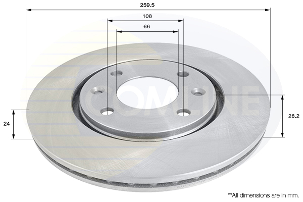 Disc frana ADC1523V COMLINE