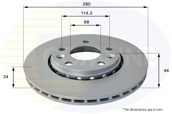 Disc frana ADC1585V COMLINE