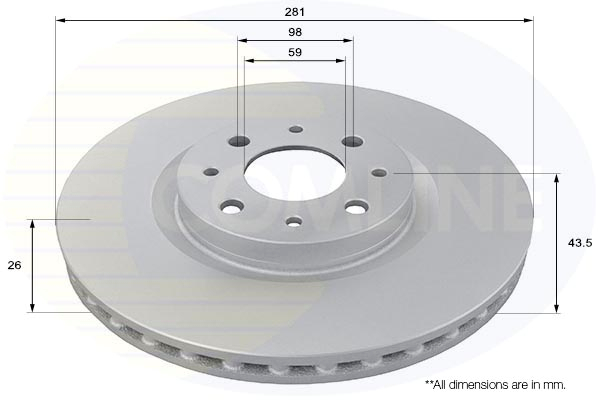 Disc frana ADC1814V COMLINE