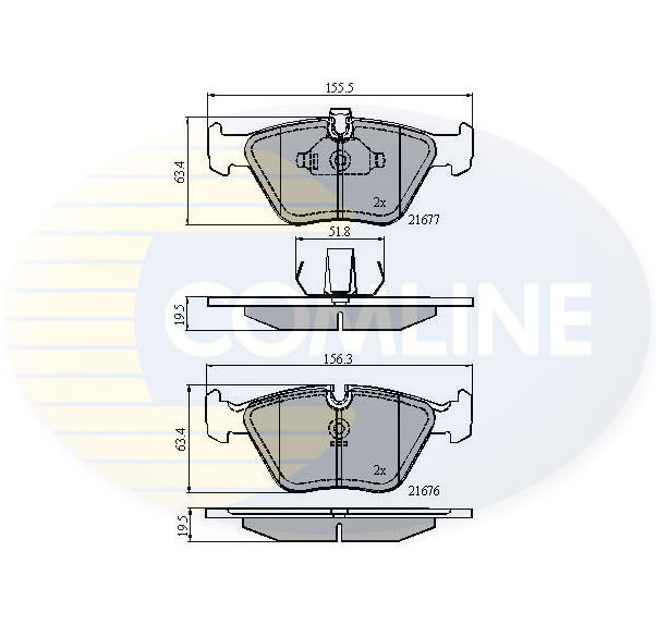 Set placute frana,frana disc CBP01010 COMLINE