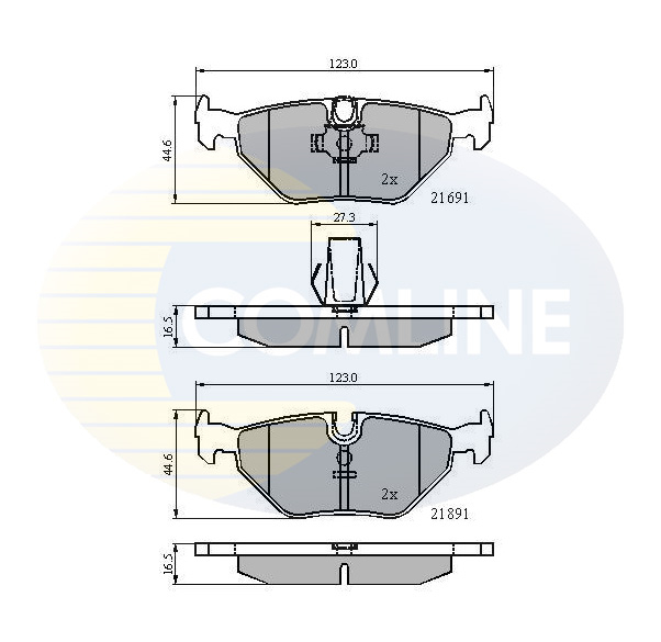 Set placute frana,frana disc CBP01011 COMLINE