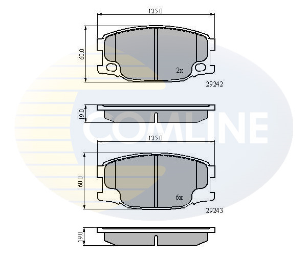 Set placute frana,frana disc CBP01088 COMLINE