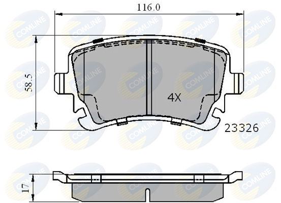 Set placute frana,frana disc CBP01313 COMLINE