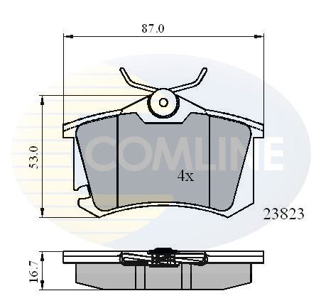 Set placute frana,frana disc CBP01761 COMLINE
