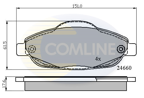 Set placute frana,frana disc CBP01765 COMLINE