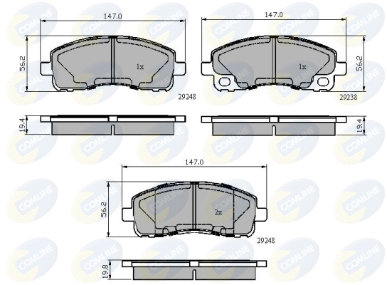 Set placute frana,frana disc CBP02005 COMLINE