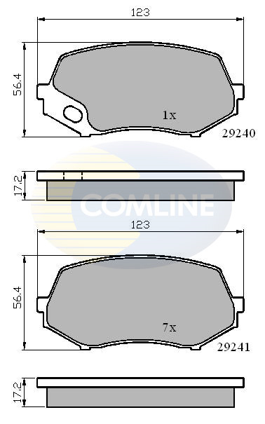 Set placute frana,frana disc CBP02007 COMLINE