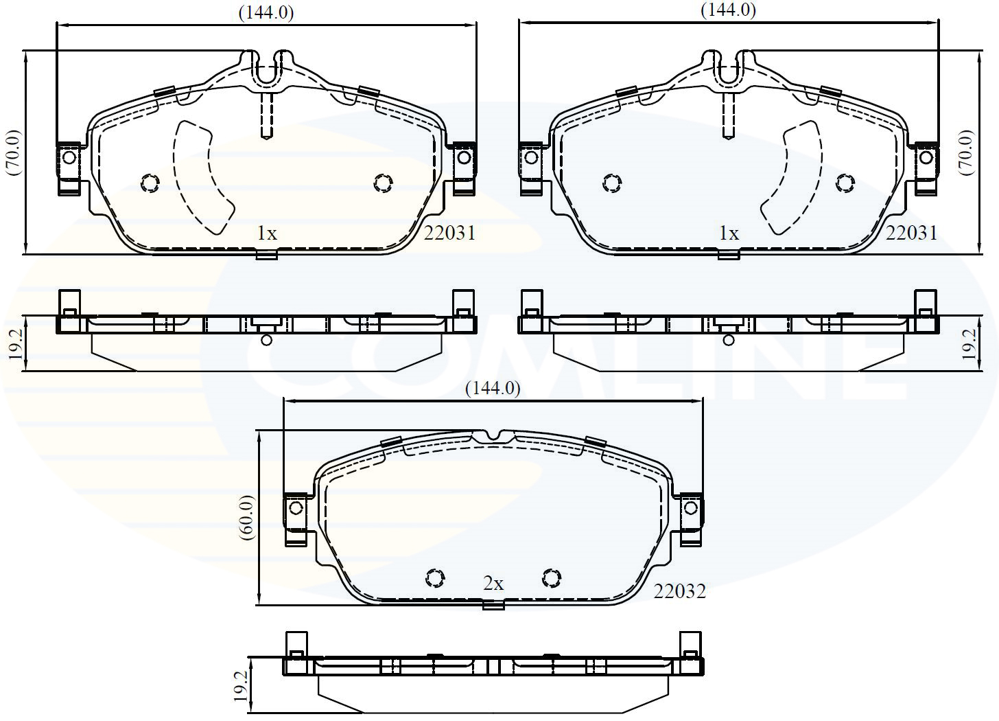 Set placute frana,frana disc CBP02346 COMLINE