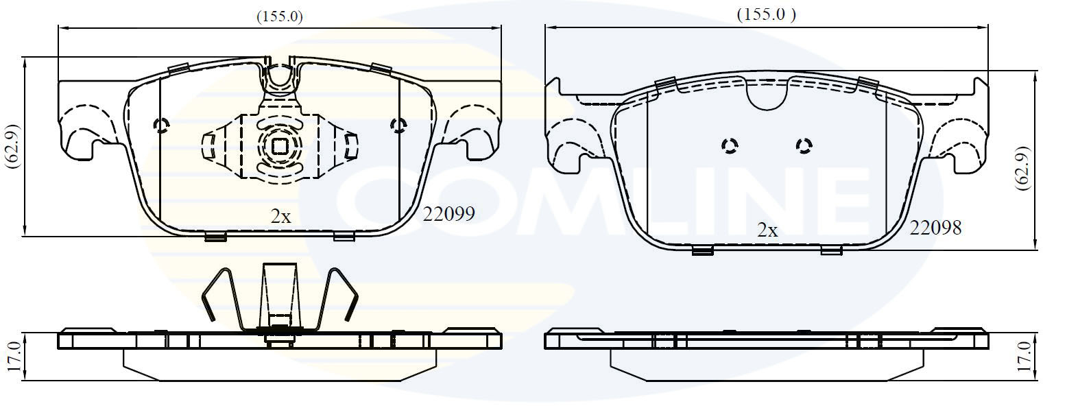 Set placute frana,frana disc CBP02374 COMLINE