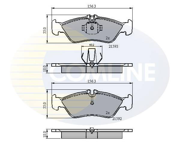 Set placute frana,frana disc CBP0478 COMLINE