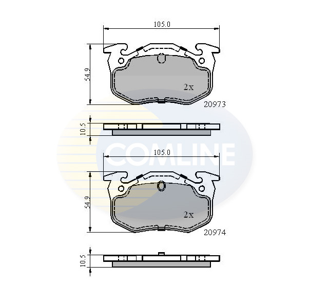 Set placute frana,frana disc CBP0522 COMLINE