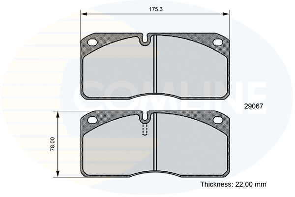 Set placute frana,frana disc CBP06107 COMLINE