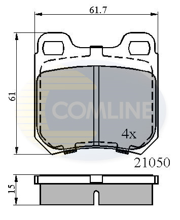 Set placute frana,frana disc CBP0741 COMLINE