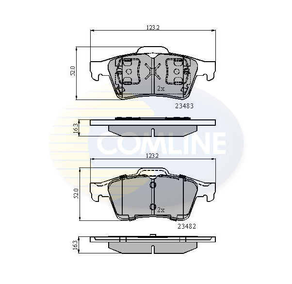 Set placute frana,frana disc CBP0946 COMLINE