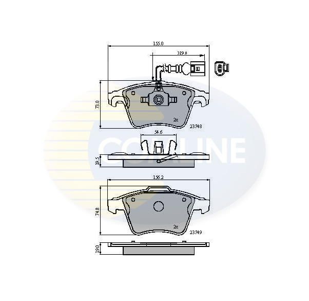 Set placute frana,frana disc CBP11311 COMLINE