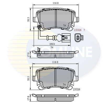 Set placute frana,frana disc CBP11313 COMLINE