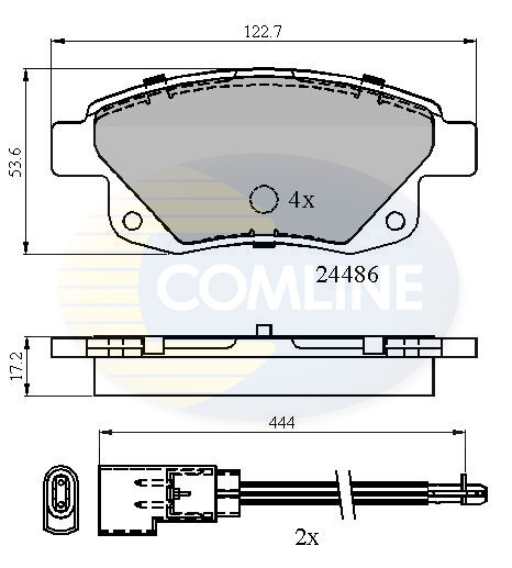 Set placute frana,frana disc CBP21554 COMLINE
