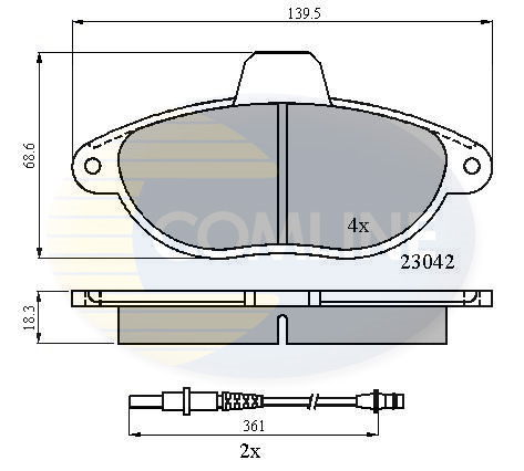 Set placute frana,frana disc CBP2714 COMLINE
